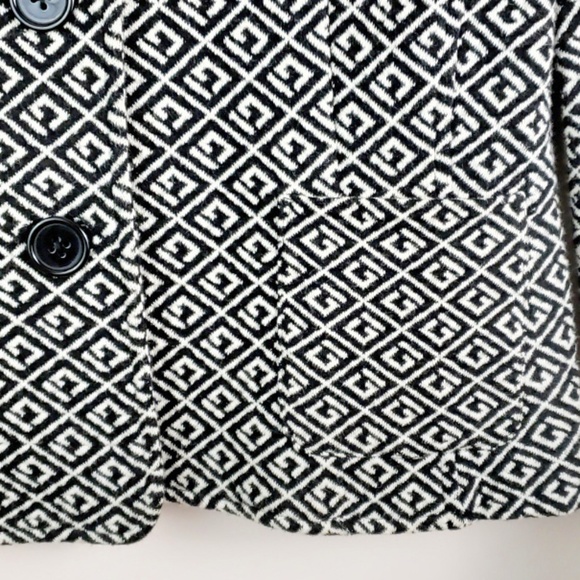 Mandarin Collar Geometric Career Jacket Blazer - Picture 3 of 7